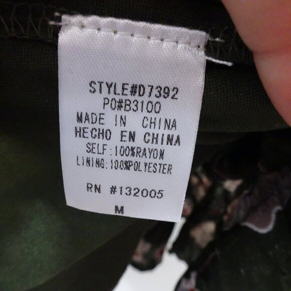 Entro Anthropologie Size M Floral Babydoll Flowy Romantic Fun Dress Strappy Gree - Picture 7 of 10